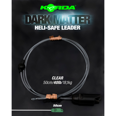 KORDA Лидер Heli Safe 40lb 0,5м прозрачный