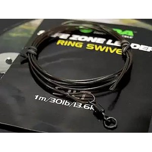 Готовый монтаж Korda Dark Matter Leader Size 8 Ring Swivel Silt Brown 40lb 1м