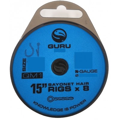 GURU Поводок готовый QM1 Bayonet Ready Rigs 15" №14 0.19мм 8шт