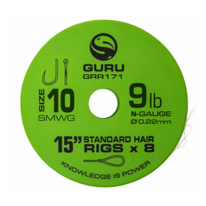 GURU Поводок готовый SMWG Standard Hair 15" №10 0.22мм