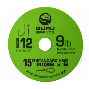 GURU Поводок готовый SMWG Standard Hair 15" №12 0.22мм