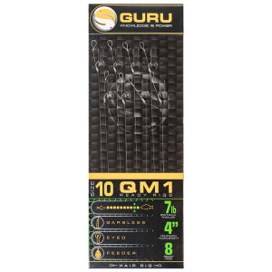 GURU Поводок готовый QM1 Standard Hair 4" №10 0,19мм