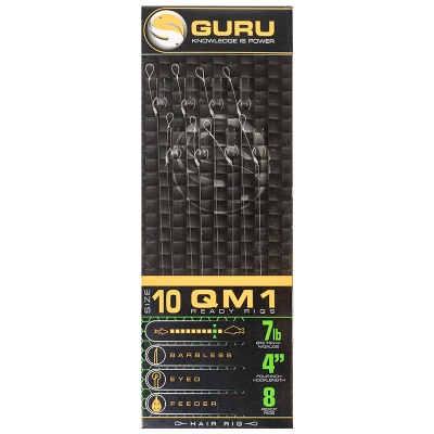 GURU Поводок готовый QM1 Standard Hair 4" №10 0.19мм