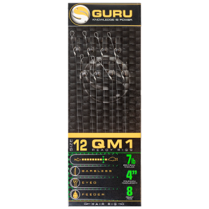 GURU Поводок готовый QM1 Standard Hair 4" №12 0,19мм