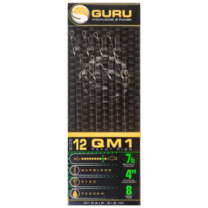 GURU Поводок готовый QM1 Standard Hair 4" №12 0.19мм