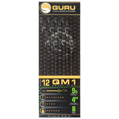 GURU Поводок готовый QM1 Standard Hair 4" №12 0,22мм
