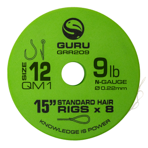 GURU Поводок готовый QM1 Standard Hair 15" №12 0.22мм