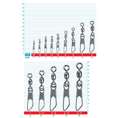 OWNER Застежка с вертлюгом Snap Swivel №14 10шт