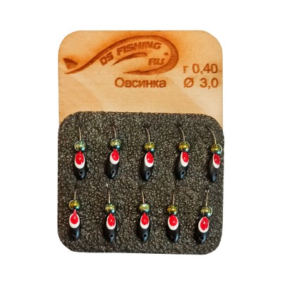 DS FISHING Мормышка безмотыльная 0.40г овсинка