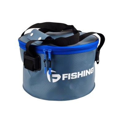 F-FISHING Ведро для прикормки с крышкой EVA 30х18см