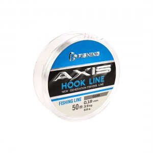 F-FISHING Леска Axis Hook Line Clear 50м 0,18мм 3,9кг 8,6lb
