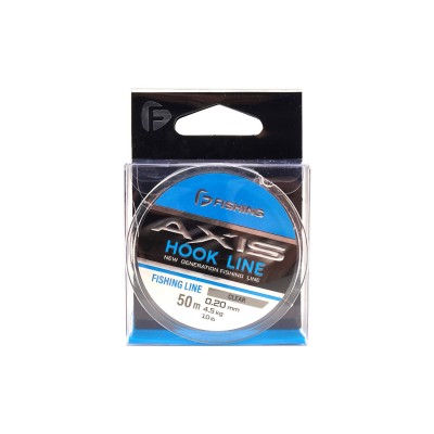 F-FISHING Леска Axis Hook Line Clear 50м 0,20мм 4,5кг 10lb