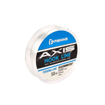 F-FISHING Леска Axis Hook Line Clear 50м 0,20мм 4,5кг 10lb
