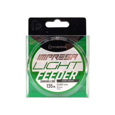 F-FISHING Леска Impresa Light Feeder Dark Green 135м 0,20мм 5,1кг/11lb F-FISHING Леска Impresa Light Feeder Dark Green 135м 0,20мм 5,1кг/11lb