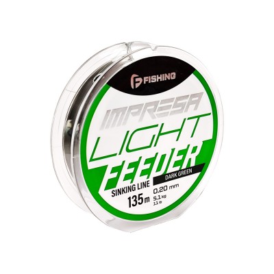 F-FISHING Леска Impresa Light Feeder Dark Green 135м 0,20мм 5,1кг/11lb
