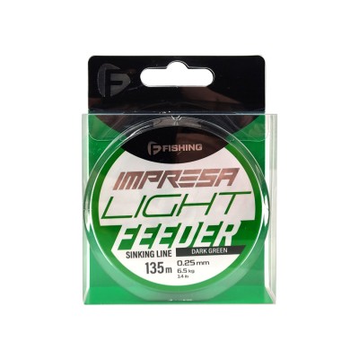 F-FISHING Леска Impresa Light Feeder Dark Green 135м 0,25мм 6,5кг/14lb F-FISHING Леска Impresa Light Feeder Dark Green 135м 0,25мм 6,5кг/14lb
