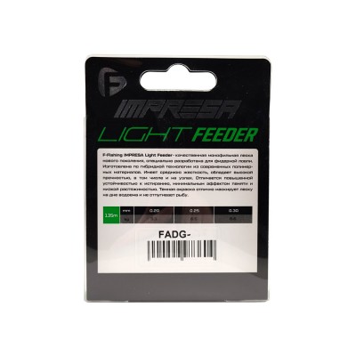 F-FISHING Леска Impresa Light Feeder Dark Green 135м 0,25мм 6,5кг/14lb F-FISHING Леска Impresa Light Feeder Dark Green 135м 0,25мм 6,5кг/14lb