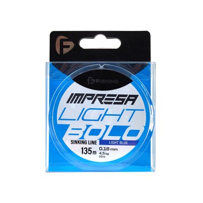 F-FISHING Леска Impresa Light Bolo Light Blue 135м 0,18мм 4,5кг/10lb F-FISHING Леска Impresa Light Bolo Light Blue 135м 0,18мм 4,5кг/10lb