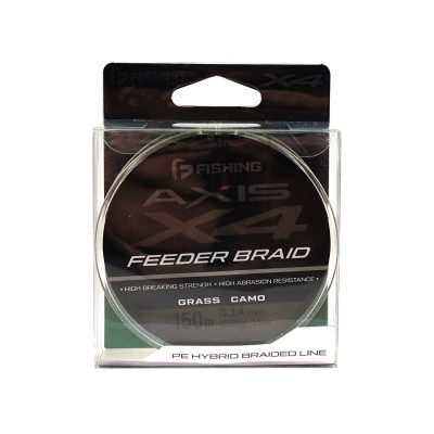 F-FISHING Шнур Axis Braid PE X4 Feeder 150м Grass Camo 0,14мм 8,2кг/18lb F-FISHING Шнур Axis Braid PE X4 Feeder 150м Grass Camo 0,14мм 8,2кг/18lb