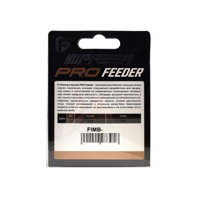 F-FISHING Леска Impresa Pro Feeder Dark Brown 150м 0,234мм 5,49кг/12,1lb