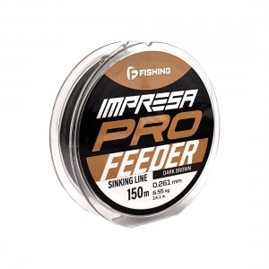 F-FISHING Леска Impresa Pro Feeder Dark Brown 150м 0,261мм 6,55кг/14,1lb