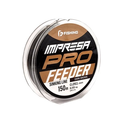 F-FISHING Леска Impresa Pro Feeder Dark Brown 150м 0,261мм 6,55кг/14,1lb