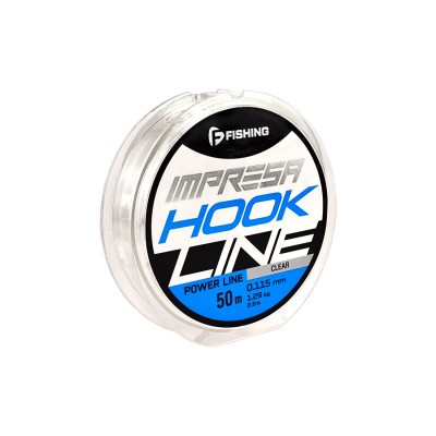 F-FISHING Леска Impresa Hook Line Clear 50м 0,115мм 1,29кг/2,8lb