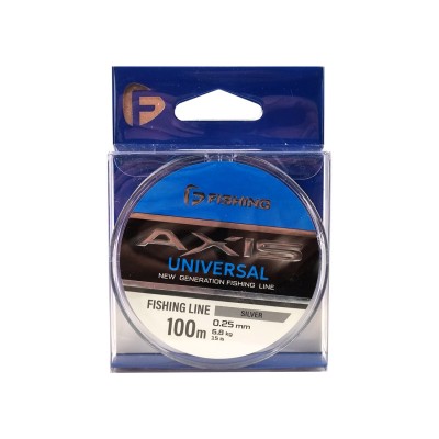 F-FISHING Леска Axis Universal Line Silver 100м 0,25мм 6,8кг/15lb