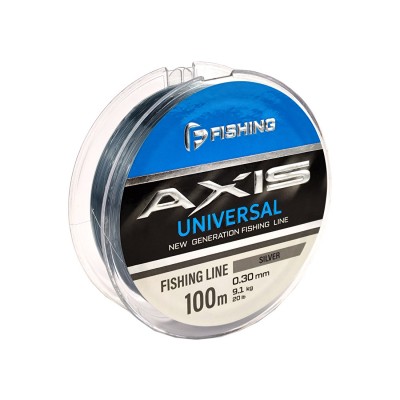F-FISHING Леска Axis Universal Line Silver 100м 0,30мм 9,1кг/20lb