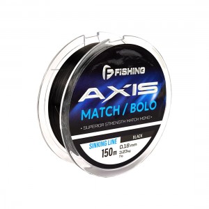F-FISHING Леска Axis Match Bolo Line Black 150м 0,18мм 3,23кг 7lb