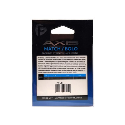 F-FISHING Леска Axis Match Bolo Line Black 150м 0,22мм 5,23кг 11lb