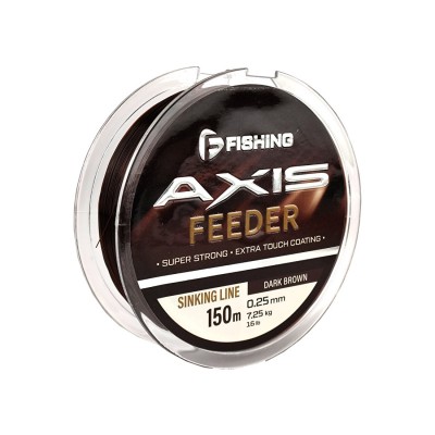 F-FISHING Леска Axis Feeder Line Dark Brown 150м 0,25мм 7,25кг 16lb