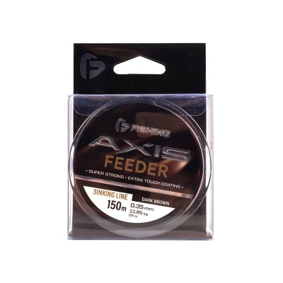 F-FISHING Леска Axis Feeder Line Dark Brown 150м 0,35мм 11,85кг 26lb