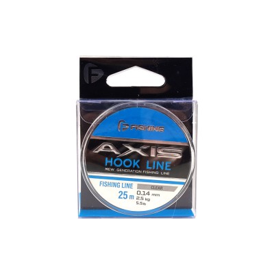 F-FISHING Леска Axis Hook Line Clear 25м 0,14мм 2,15кг 5,5lb