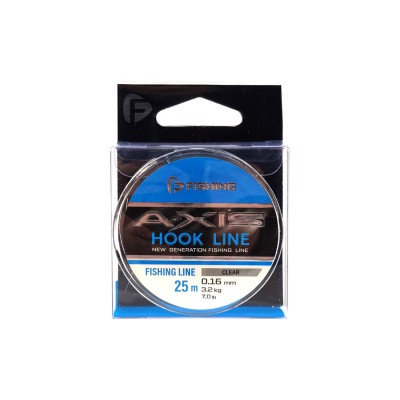 F-FISHING Леска Axis Hook Line Clear 25м 0,16мм 3,2кг 7lb