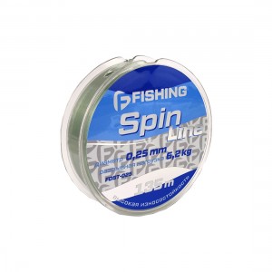 F-FISHING Леска Spin Line 135м 0,25мм 6,2кг/13,7lb