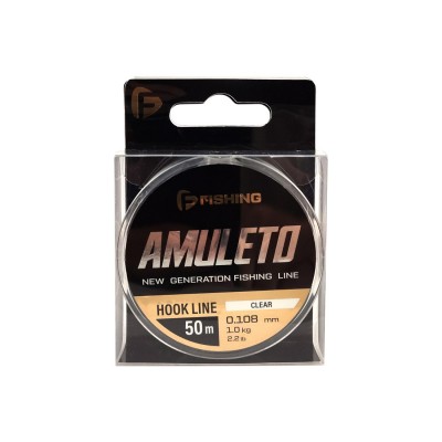 F-FISHING Леска Amuleto Clear 50м 0,108мм 1кг/2,2lb
