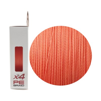 RUZZA Шнур X4 150м Fluo Orange 0,12мм 6,4кг/14lb