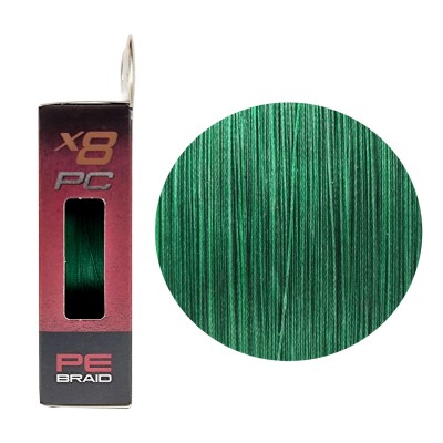 RUZZA Шнур X8 PC 150м Moss Green 0,205мм 10,5кг/23lb