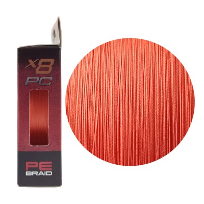 RUZZA Шнур X8 PC 150м Fluo Orange 0,235мм 13,6кг/30lb
