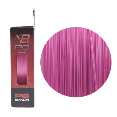 RUZZA Шнур X8 PC 150м Pink 0,235мм 13,6кг/30lb