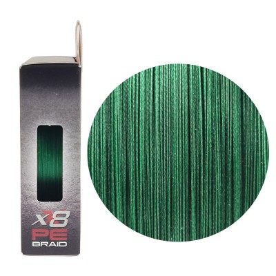 RUZZA Шнур X8 150м Moss Green 0,18мм 15кг/33lb