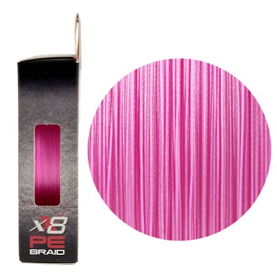 RUZZA Шнур X8 150м Pink 0,23мм 19,1кг/42lb
