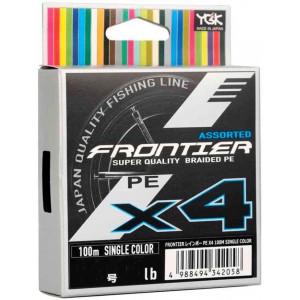 YGK Шнур плетеный Frontier X4 Assorted Single Color 100м #1,20 0,181мм