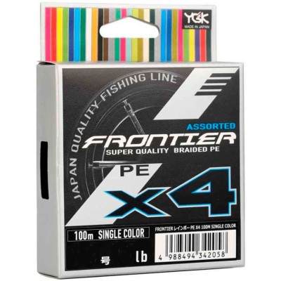 YGK Шнур плетеный Frontier X4 Assorted Single Color 100м #1,20 0,181мм