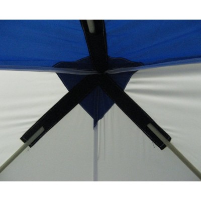 СЛЕДОПЫТ Палатка зимняя куб 2.1х2.1м Oxford 210D PU 1000 S по полу 4.4кв.м цв. синий/белый