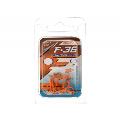 FLAGMAN Крючок тройной Treble hook F36 Orange №10 5шт