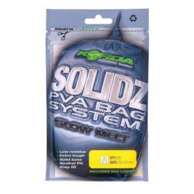 KORDA Пакет Solidz Slow Melt PVA Bags M 70х110мм