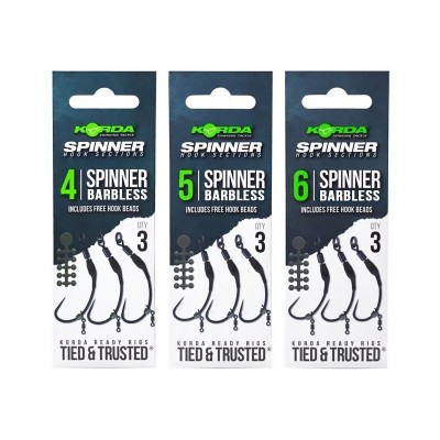 KORDA Крючок Spinner Hook Sections №6 без бородки 3 шт