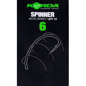 KORDA Крючок Spinner PTFE №6 с бородкой 10шт